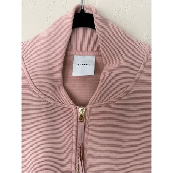 Varley Alia Zip Sweater in Rose - Picture 5 of 9